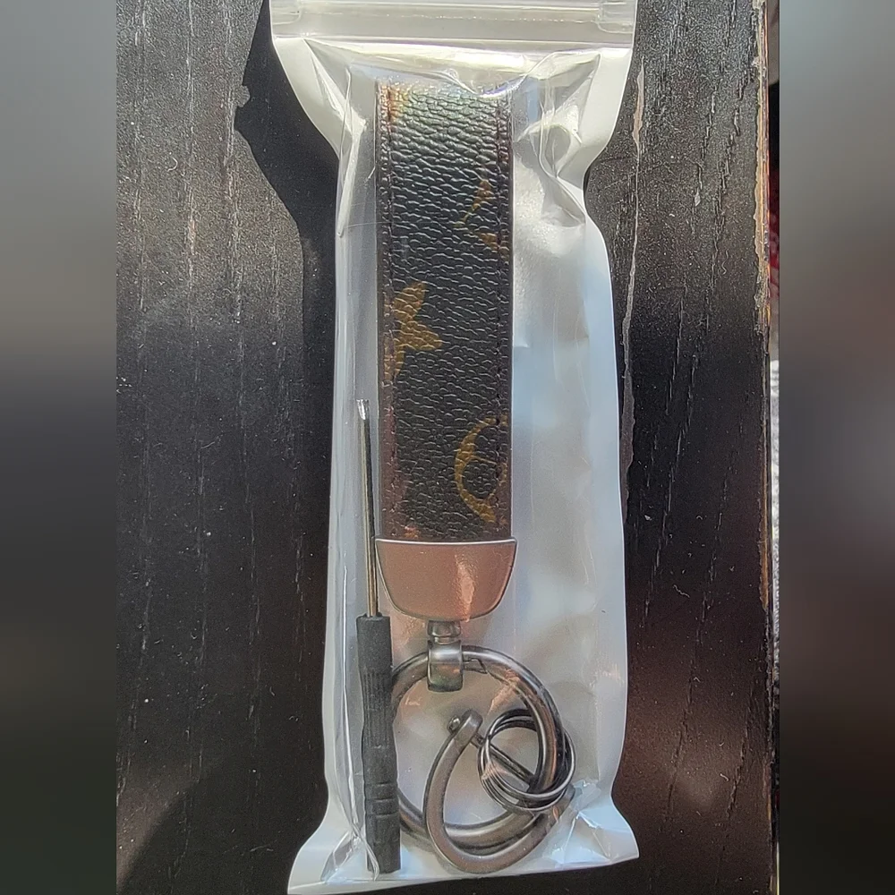 PU Leather bag keychain, car keys holder, keyring